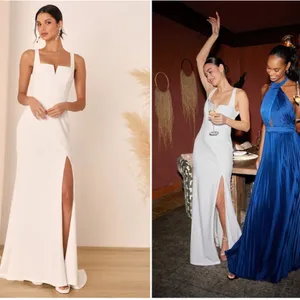 LULUS Bridal Wedding Elegant Sophisticated Chic Open Back Trumpet Mermaid Gown thumbnail 2