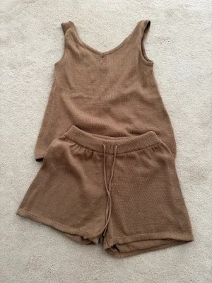 Amazing Lace Sweater lounge set - khaki thumbnail 1