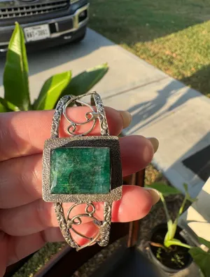 NWOT 3 piece sterling silver emerald set Green thumbnail 4