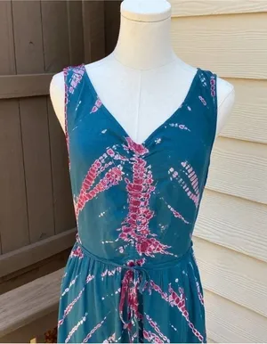 NWT Young Fabulous and Broke Tie Dye Maxi Dress Size Medium thumbnail 8