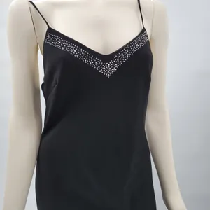 VTG Bora Prom Dress XL Black Bling Accent Sheer Layer Fairy Goth Evening Gown thumbnail 6