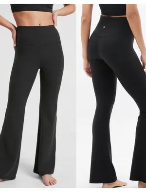 Athleta elation high rise flare pant small black thumbnail 3