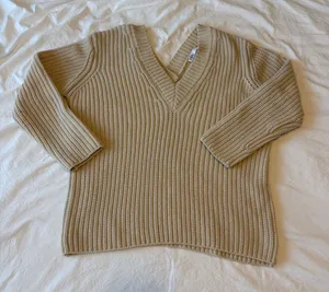 ZARA Cream Chunky Knit Sweater thumbnail 1