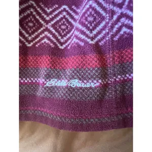 Eddie‎ Bauer Wm LG Pink 1/4 Zip Pink Aztec Pullover Jacket Hiking Outdoor Camp thumbnail 7