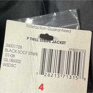 NEW George Size 4 Stripe One Button Blazer Twill Jacket Black thumbnail 6