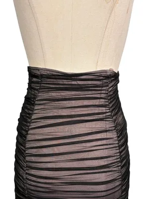 House of CB Leonela Ruched Mesh Skirt Size Small thumbnail 8