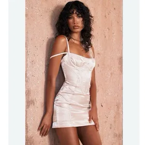 NEW House of CB Mistress Rocks Blush Glass Corset Mini Dress thumbnail 2