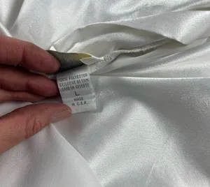Dentelle LG silky white bathroom robe thumbnail 4