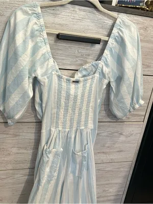 Billabong Dizzy Daze Romper Blue & White Size Small thumbnail 8