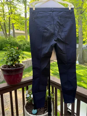 HR Farm Equestrian Horse Blue Riding Pants Breeches Womens Size 30 EUC thumbnail 3