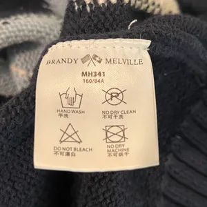 Brandy Melville Argyle V Neck Sweater Cardigan Blue White OS Cropped Preppy thumbnail 5