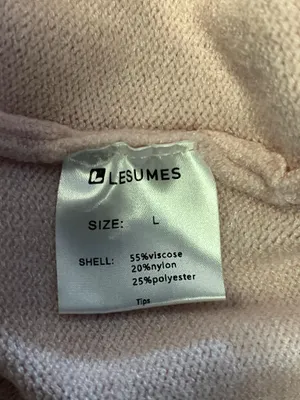 LESUMES Sweater Womens Large Pink Mock Neck Raglan Knit Pullover Cozy Soft thumbnail 7