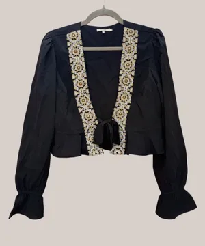 Tularosa Beaded Embellished Open Blouse thumbnail 1