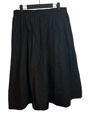 Black Plus Size Elastic Waist Bow Ribbon Whimsygoth Punk A-Line Skirt thumbnail 1