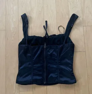 Princess Polly ottelia black corset top SIZE 2 thumbnail 3