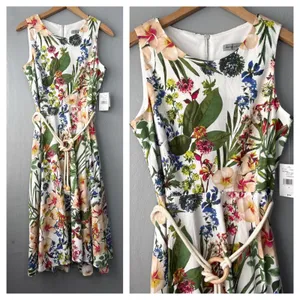 Danny & Nicole Dress Size 6 Floral Sleeveless Midi Romantic Summer Garden Party thumbnail 2