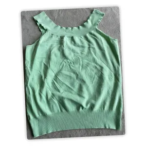 Banana Republic Silk Blend Sleeveless Sweater Tank Top Mint Green Women's M thumbnail 5