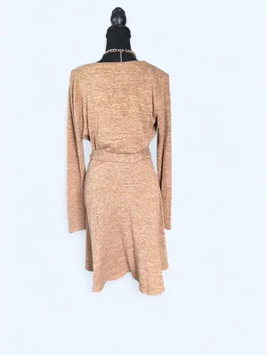 Anthropologie Saturday Sunday Cottagecore Romantic Knit Wrap Dress size medium thumbnail 3