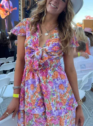 Summer A-Line Floral Sundress thumbnail 3