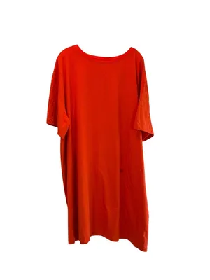 A New Day Size 3XL Pull Over Casual Short Sleeve Tunic T-Shirt Orange thumbnail 2