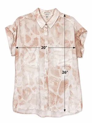 Cloth & Stone Anthropologie Blush Abstract Tencel Button Front Shirt Size S thumbnail 4