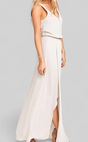 Show Me Your Mumu Kendall Maxi Dress in Dusty Blush Crisp - Size S thumbnail 4