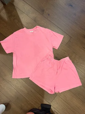 Stile Women’s Pink Short Sleeve & Short Matching Set - Small - C72-091 thumbnail 2