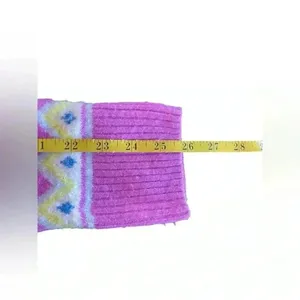 Vince Camuto Pink Fair Isle‎ Sweater Small Classic Oversized Stretch Ski Snow thumbnail 8