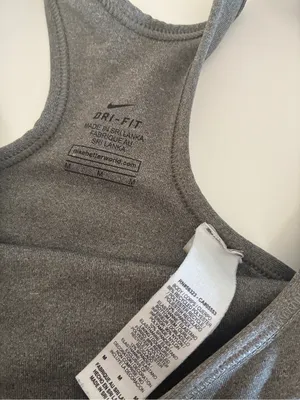 Nike Women's Grey and Black Dri-FIT Sports Bra Size Medium thumbnail 2
