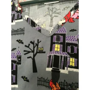 Disney Women's Graphic Scrub Uniform Top Nurse Medical Halloween Theme Size S thumbnail 3