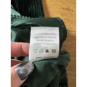 Baltic Born‎ Emerald Green Striped Velvet Velour Wrap Dress Women Size Small thumbnail 10