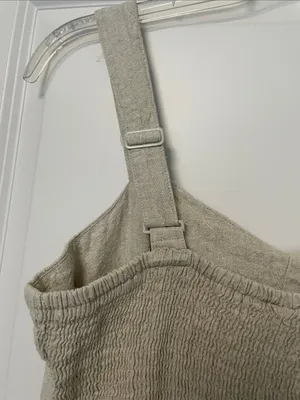 Old Navy Tan Linen Jumpsuit Medium thumbnail 5