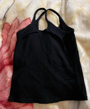 Medium Simple Ribbed Tank Top Black thumbnail 2