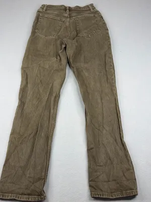 Abercrombie Curve Love 90s Straight Jeans 27 Brown Taupe High Rise 31 thumbnail 3
