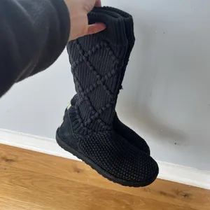 UGG Classic Argyle Women's Boots Size 6 Black Knit Knee High Pull On Boots‎ thumbnail 5