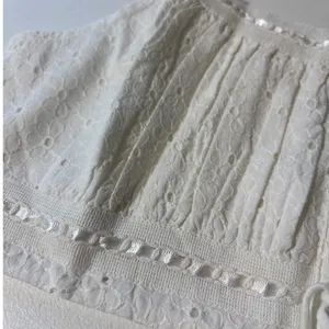 Aeropostale NWT Women's Size S Eyelet Button-Front Square-Neck Crop Top White thumbnail 4