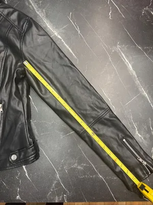 Ambiance Cropped Black Faux Leather Moto Jacket Medium Asym Zip BNWOT thumbnail 8