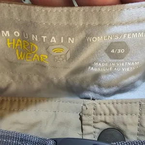 Mountain Hardwear Womens Beige Convertible‎ Zip Off Hiking Pants 4 30 thumbnail 4
