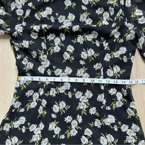 ASOS Emory Park Dark Ditzy Floral Print Maxi Dress Size Large Long Sleeve thumbnail 9