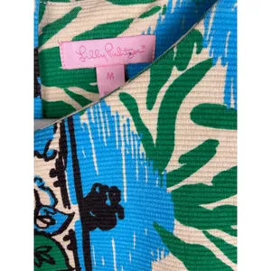 Lilly Pulitzer Layton Sea Oat Ikatty Ikat Engineer Print Shift Dress Size Medium thumbnail 7