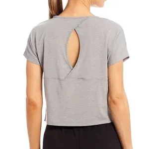 The North Face Wander Keyhole Crossback Crew Neck Shortsleeve Shirt in Gray L thumbnail 2