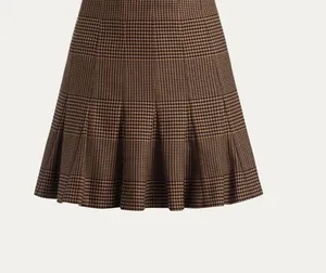 Alice + Olivia Zona Plaid Godet Mini Skirt thumbnail 1