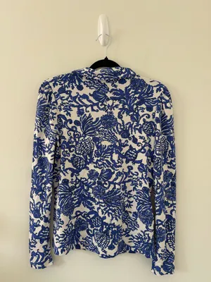 Lilly Pulitzer Luxletic Frida Coconut Long Sleeve Polo Medium thumbnail 3