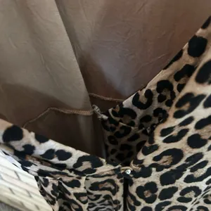NWT Good American Leopard Print Wrap Midi Dress Size 4 (XL) thumbnail 5
