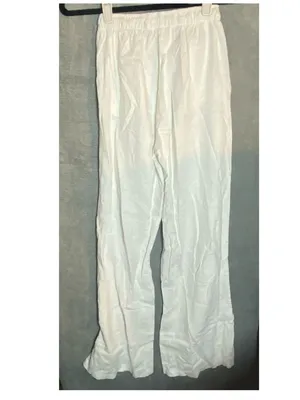 White Made in Italy Coastal Breathable quiet luxury White Pants Boho‎ Small thumbnail 2