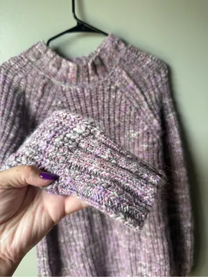 Ruff Hewn Purple Multicolor Chunky Knit Sweater Size Large thumbnail 3