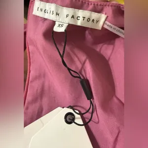 English Factory Square Neck Ruffle Smock Midi Dress Pink Sz XS NWT thumbnail 10
