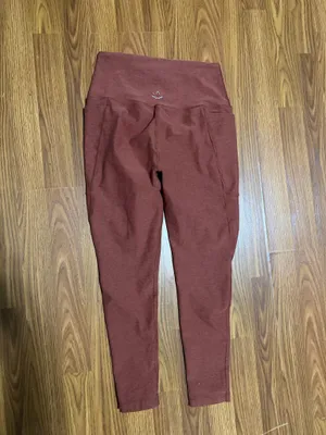 Beyond Yoga Spacedye High Rise Athletic Clove Brown Heather leggings medium. thumbnail 3