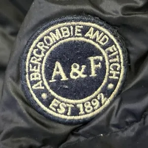 Abercrombie & Fitch Women's Black Fur Hooded Button Parka Puffer Coat Jacket S thumbnail 4