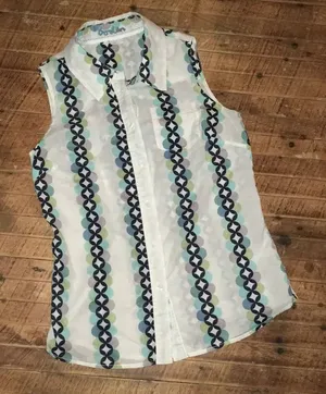 Boden retro circles & diamonds sleeveless top thumbnail 1